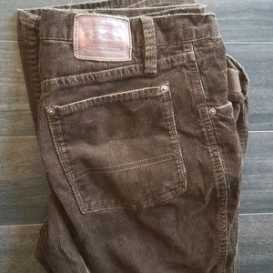 Mens chocolate corduroy polo